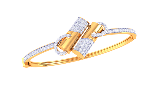 Cylindro Loop Diamond Bangles