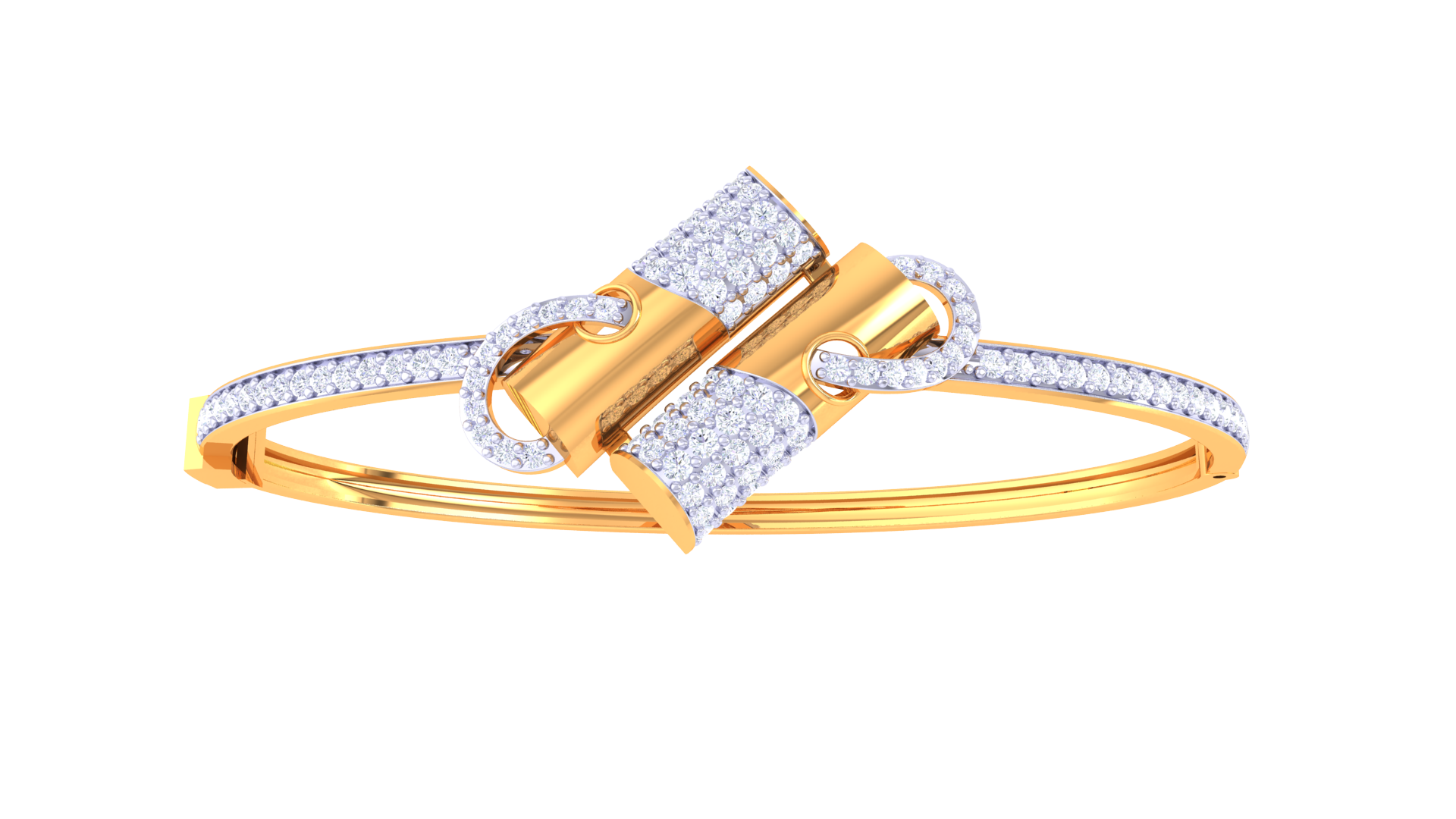 Cylindro Loop Diamond Bangles