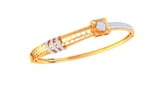 HexaGrid Harmony Diamond Bangles