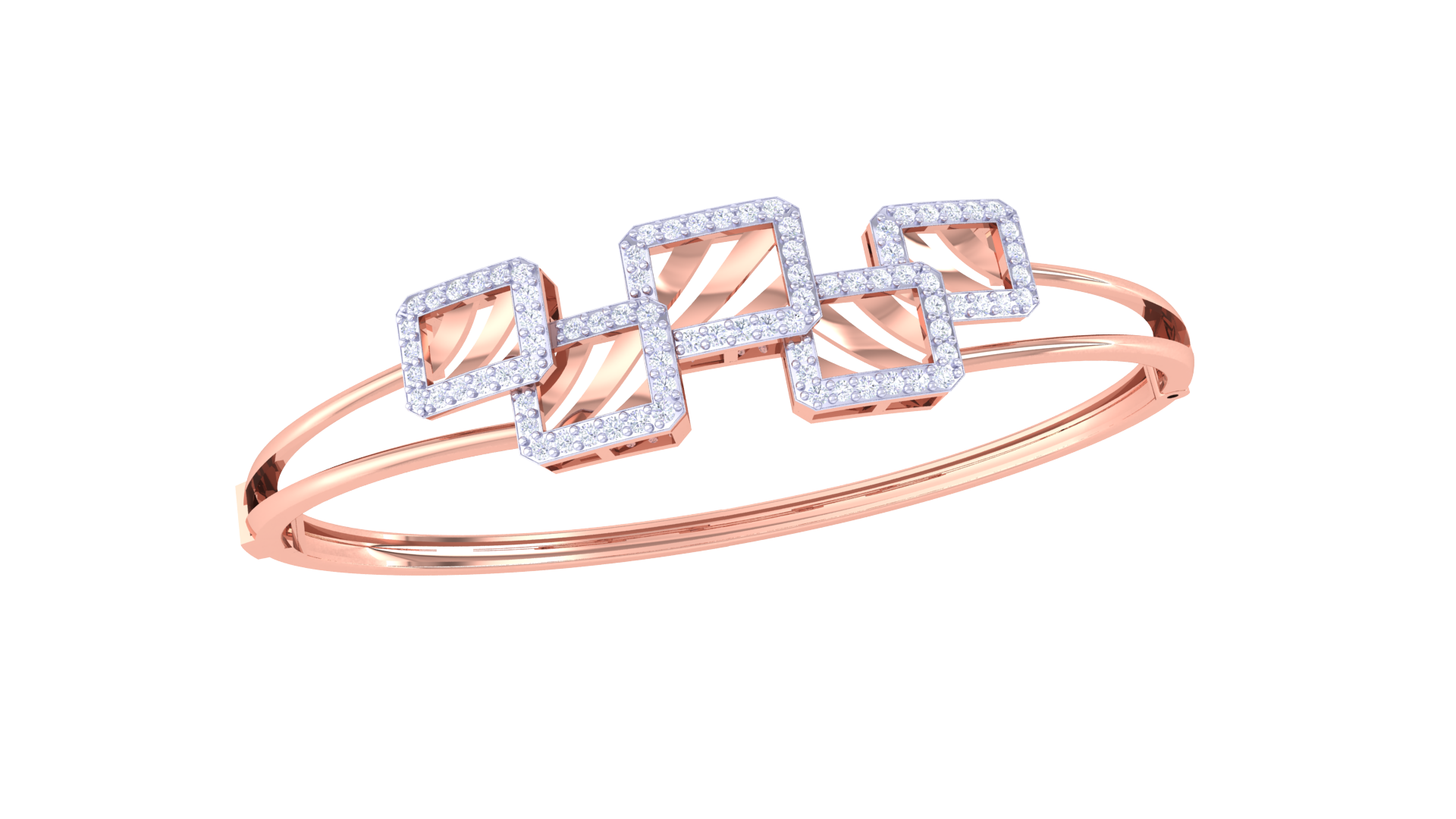 Staggered Gleam Diamond Bangles