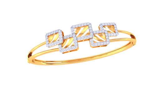 Staggered Gleam Diamond Bangles