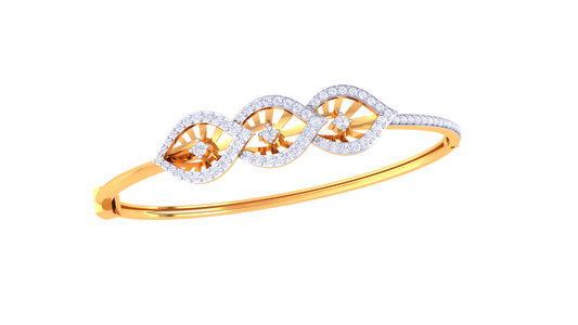 Luminous Eyelet Diamond Bangles