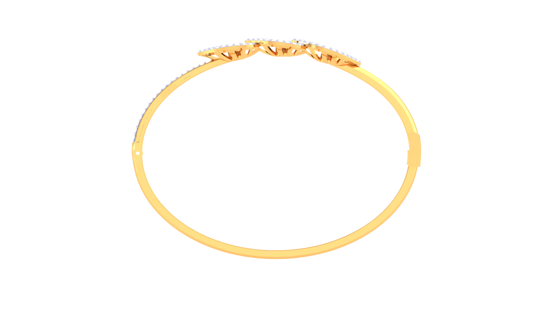 Luminous Eyelet Diamond Bangles