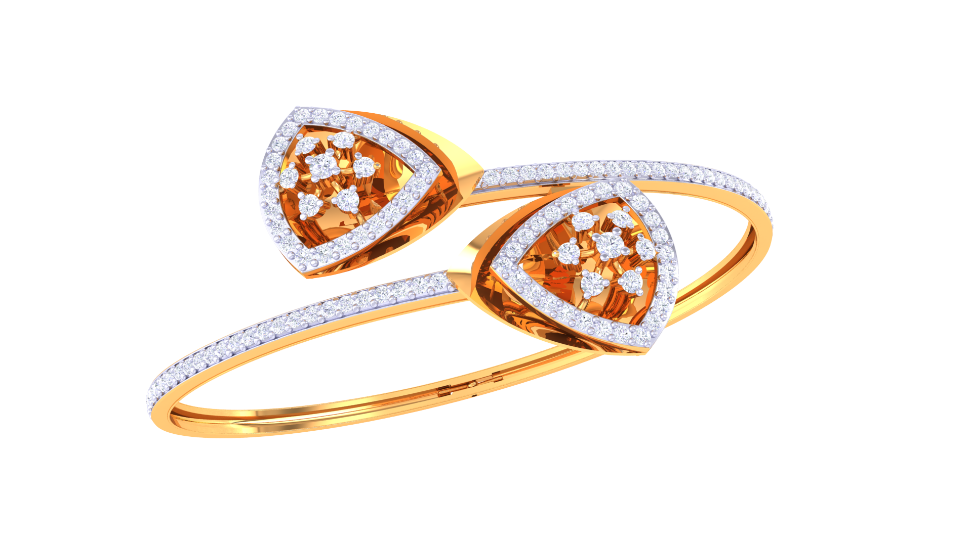 Amber Dewdrop Diamond Bangles