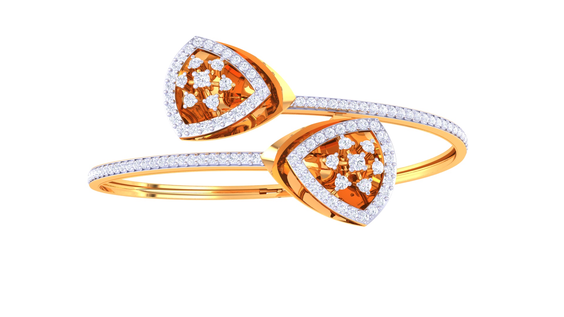 Amber Dewdrop Diamond Bangles