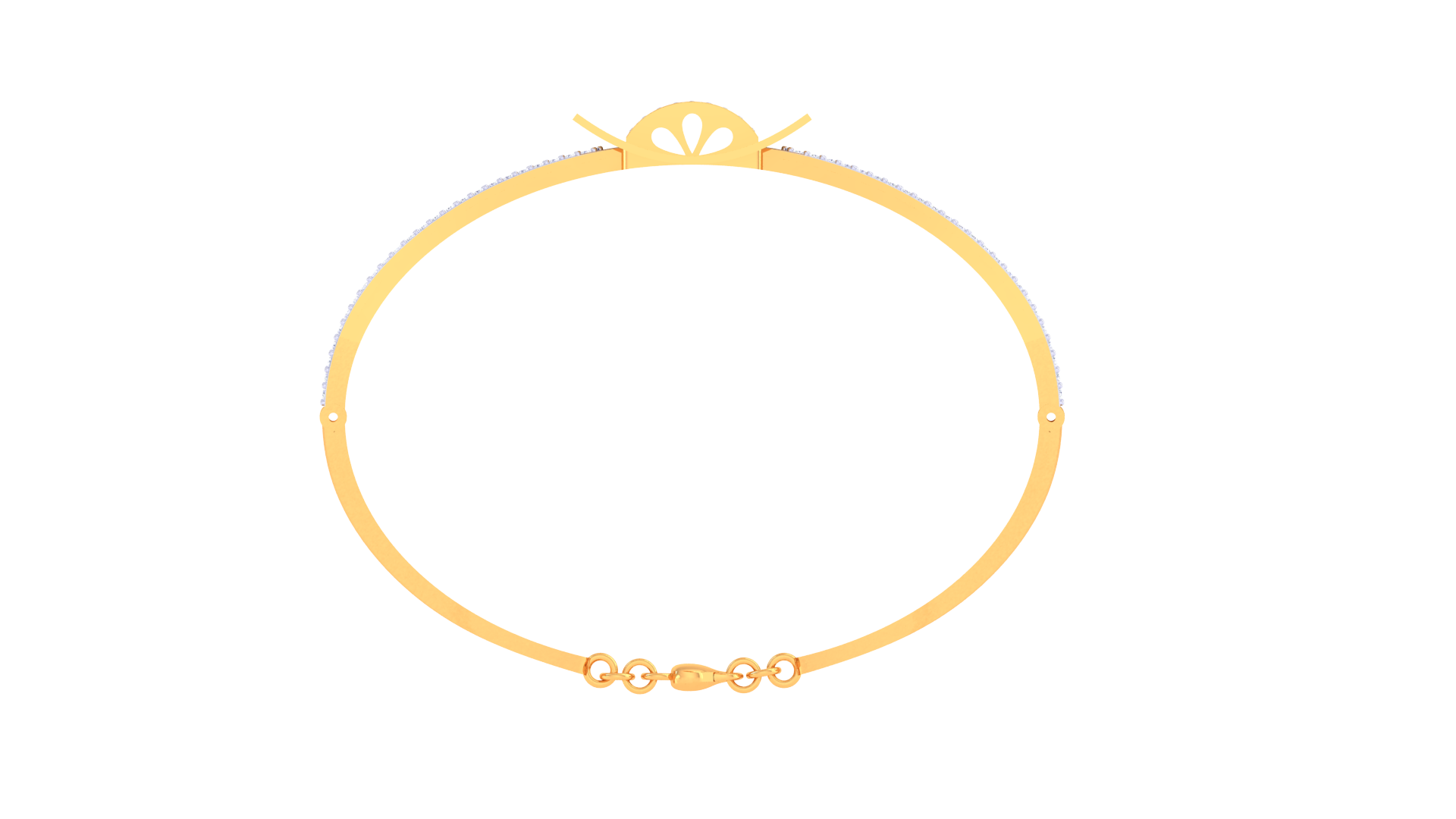 Glimmer Grid Rectangular Diamond Bangle