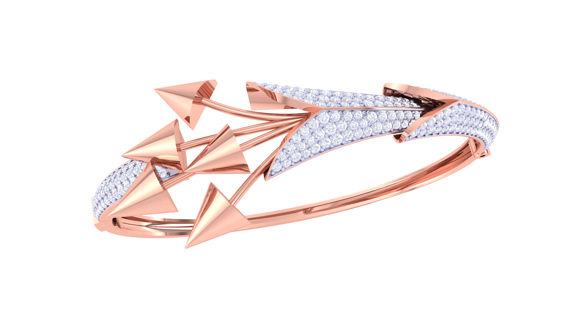Aurora Vertex Gold Bangle