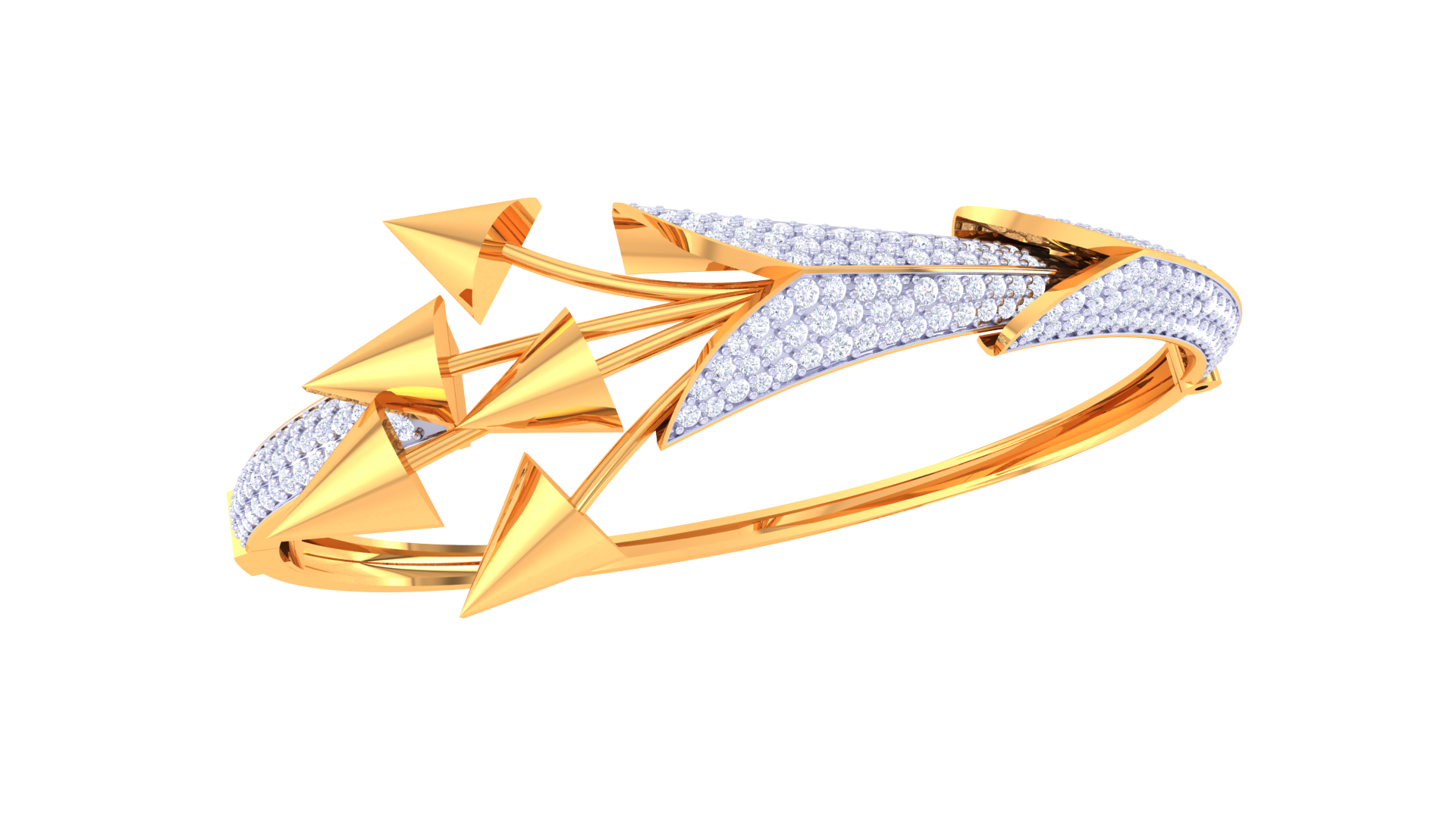 Aurora Vertex Gold Bangle