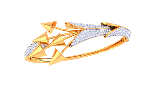 Aurora Vertex Gold Bangle