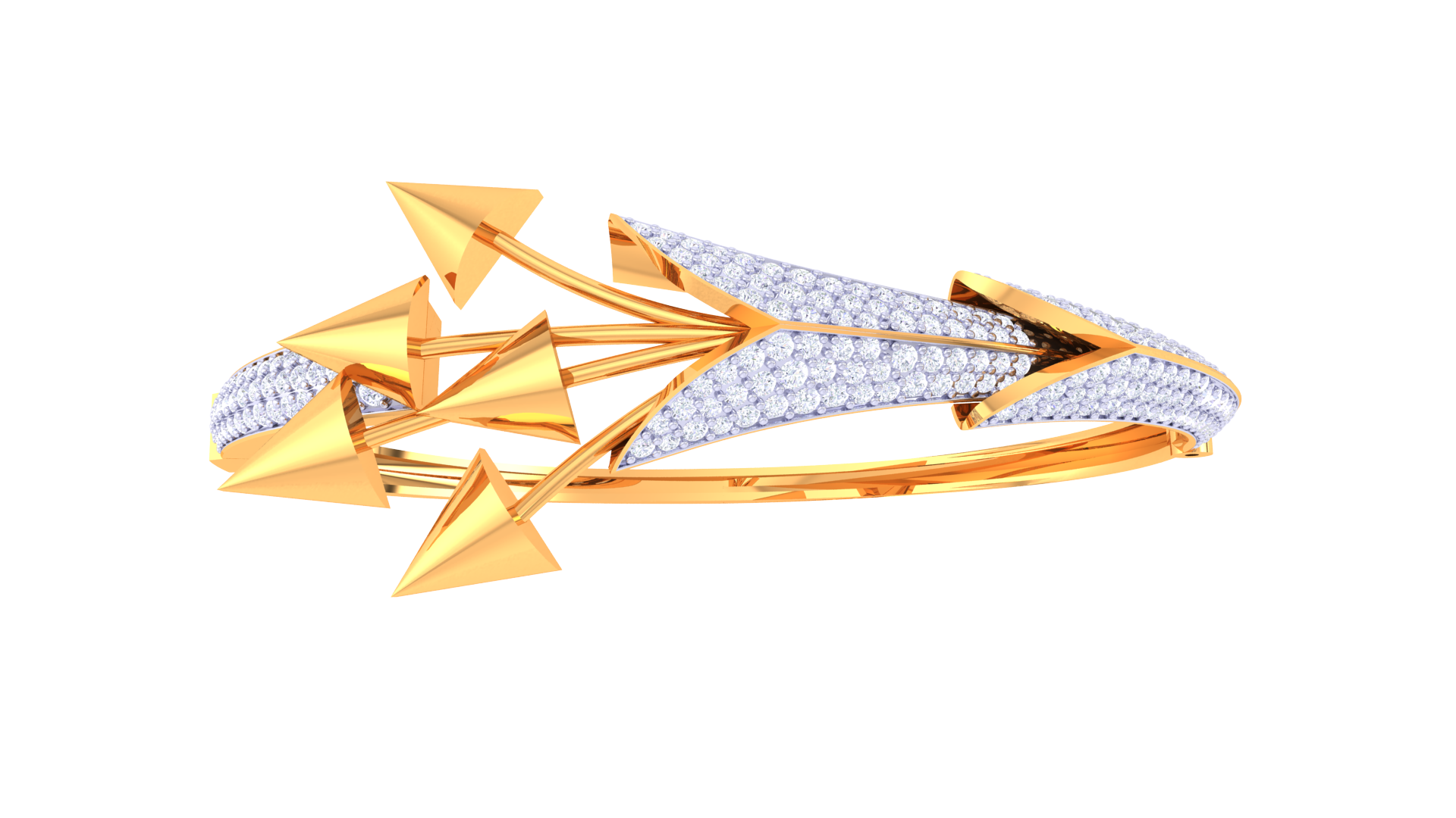 Aurora Vertex Gold Bangle