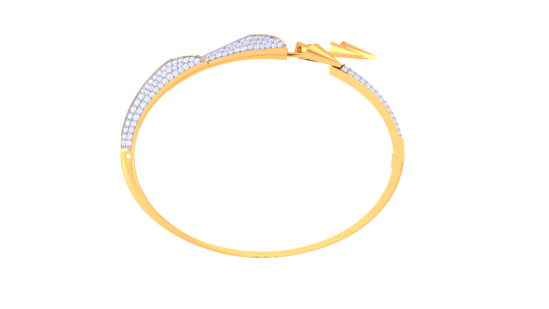 Aurora Vertex Gold Bangle