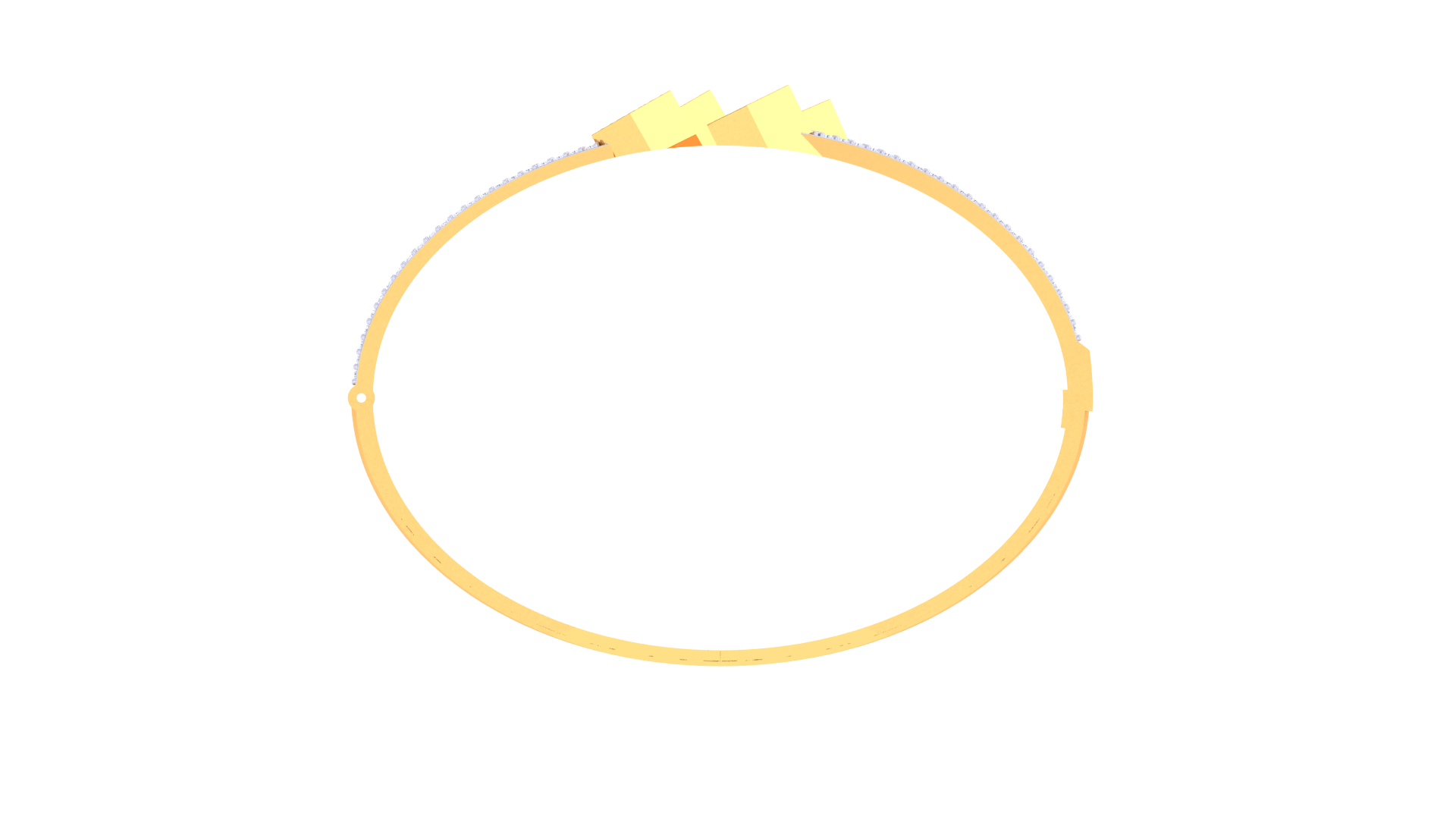 Orbit Square Sparkle Statement Bangle