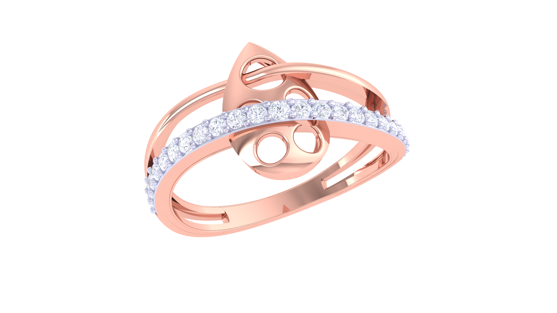 Radiant Crest Dual Layered Ring