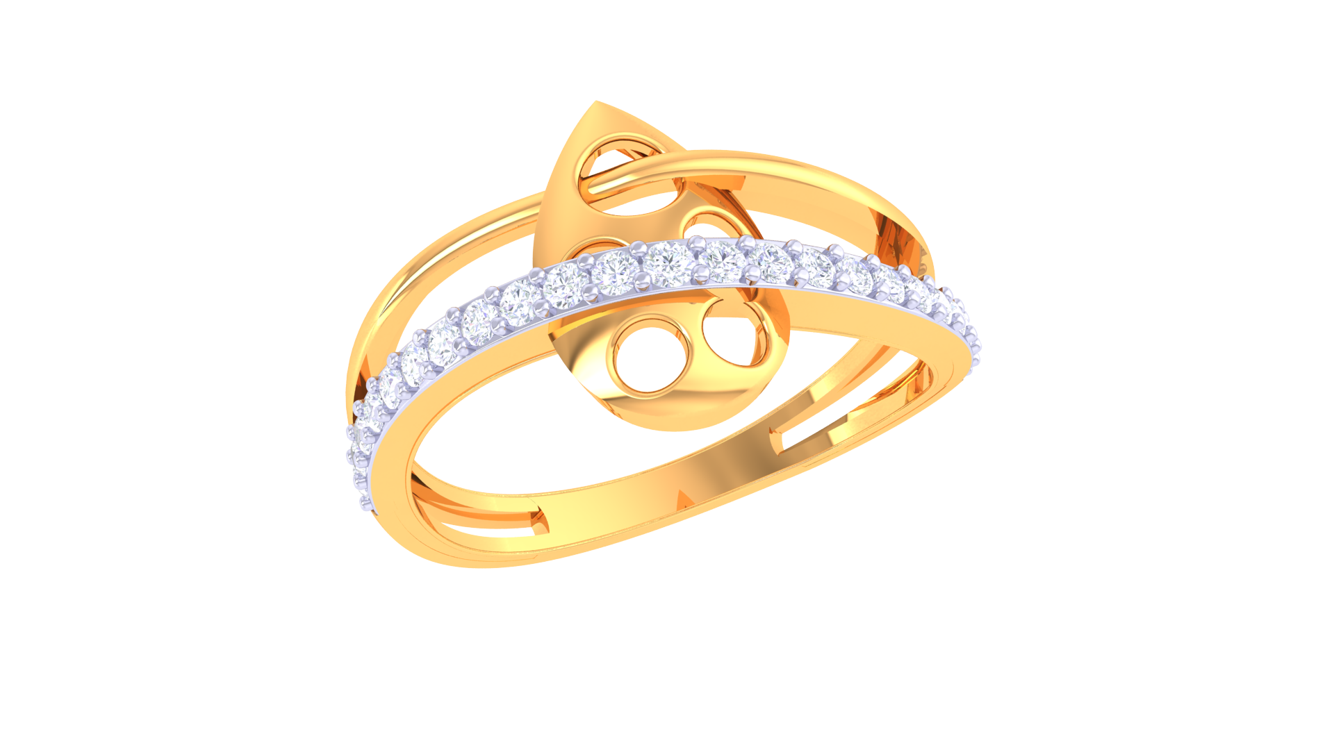 Radiant Crest Dual Layered Ring