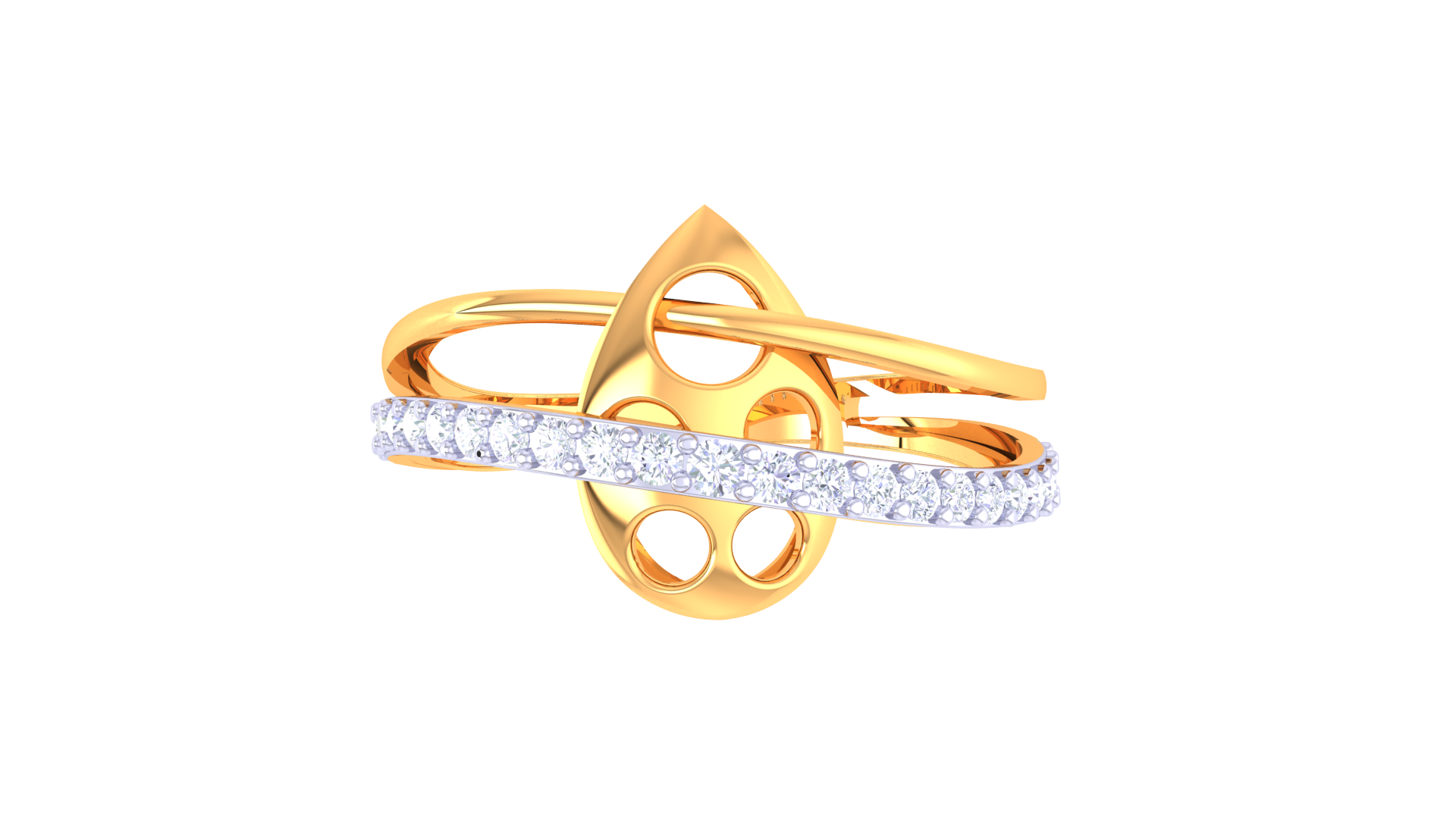 Radiant Crest Dual Layered Ring