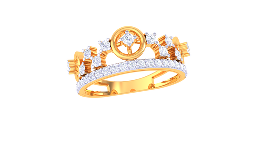Majestic Crown Halo Band Ring