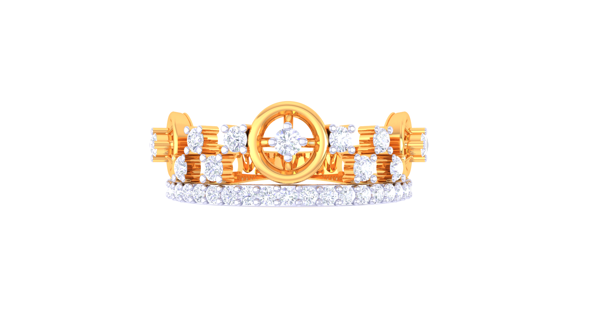 Majestic Crown Halo Band Ring