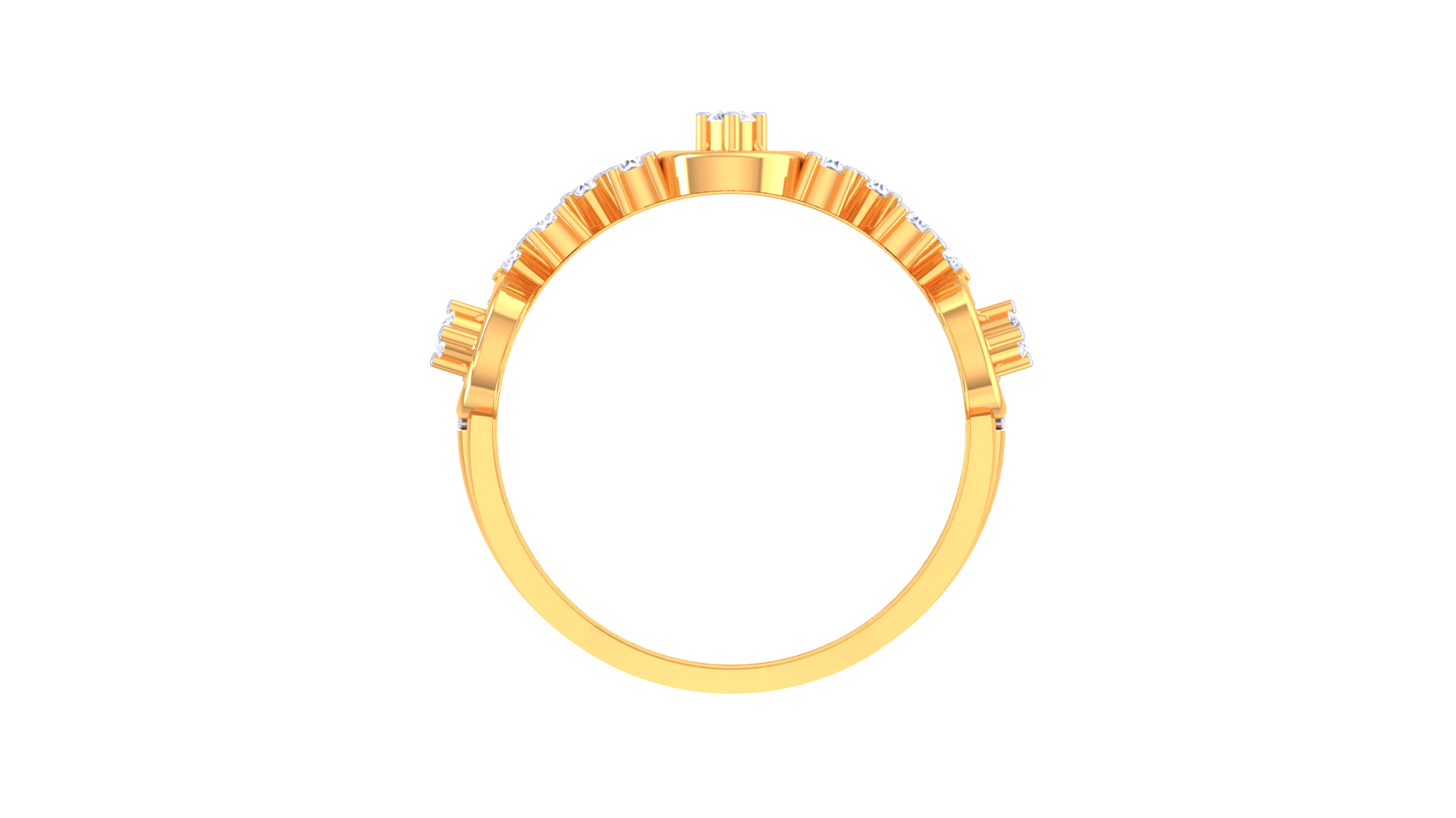 Majestic Crown Halo Band Ring