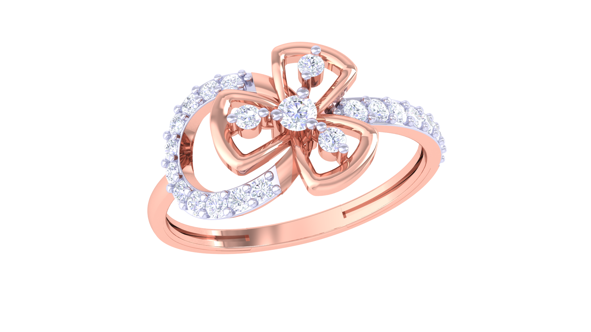 Radiant Knot Halo Designer Ring