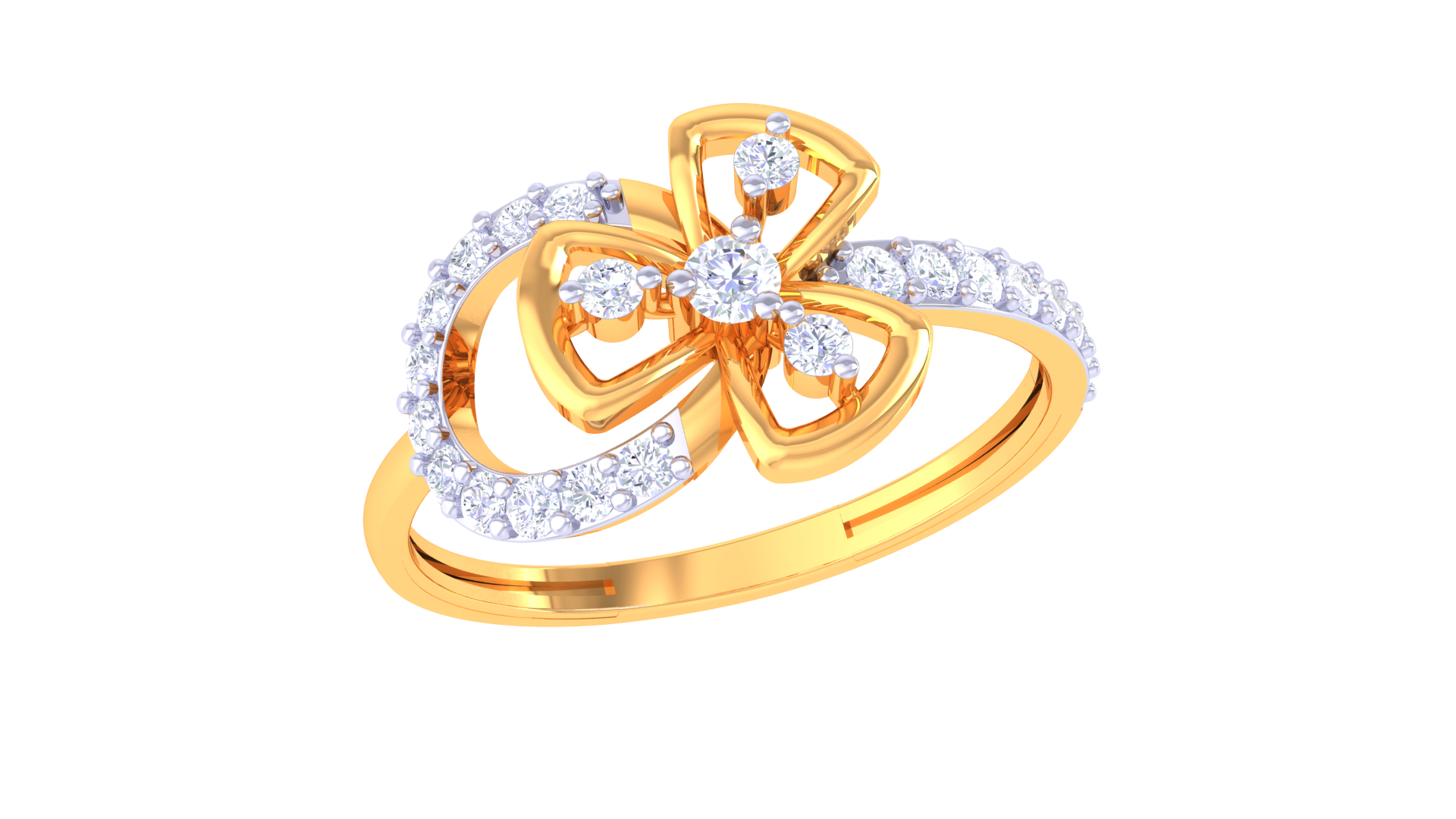 Radiant Knot Halo Designer Ring