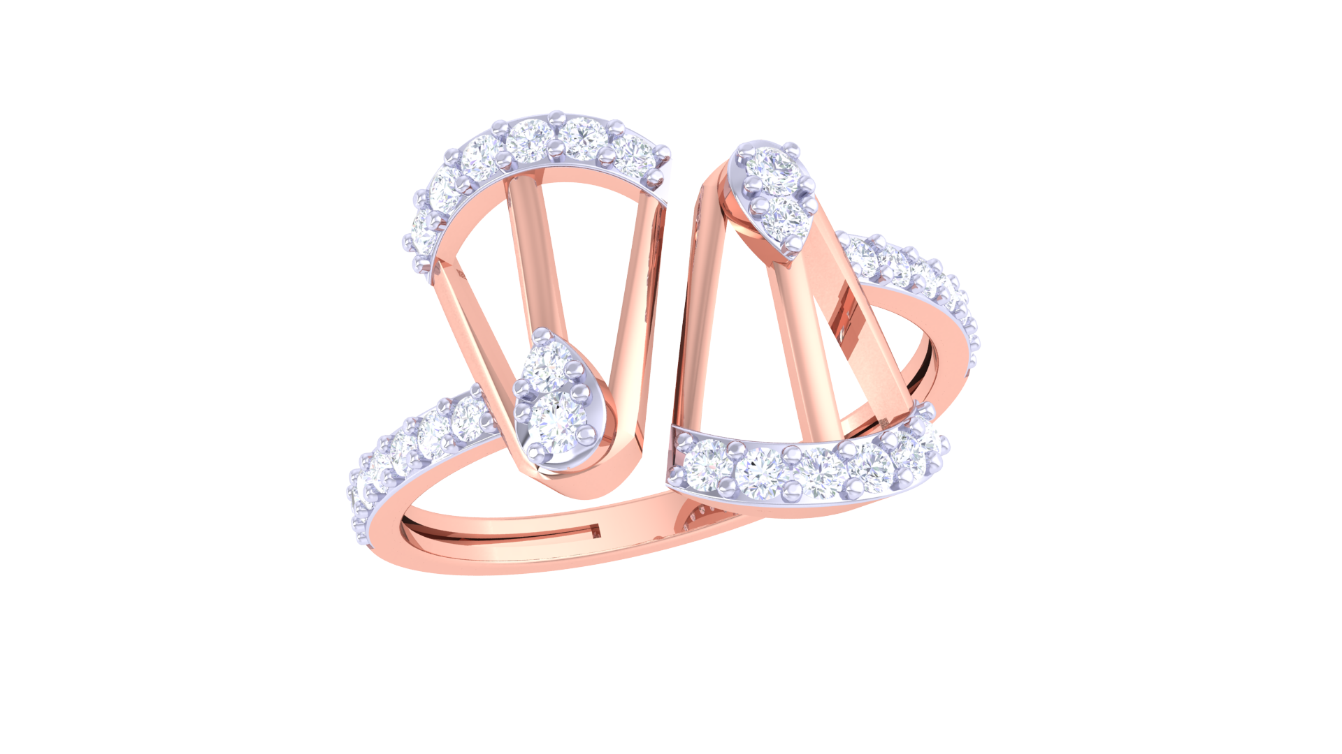 Modern Twist Dual Shape Band Ring
