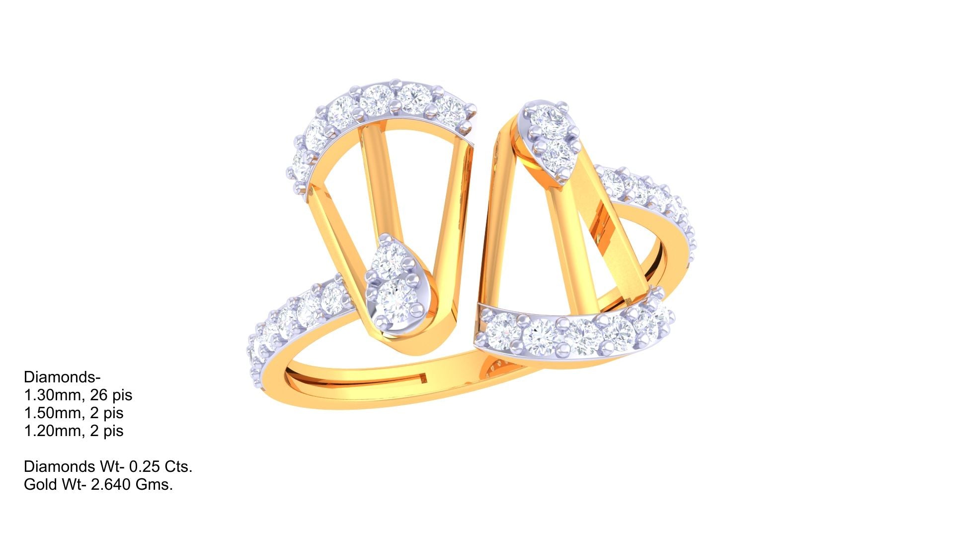 Modern Twist Dual Shape Band Ring