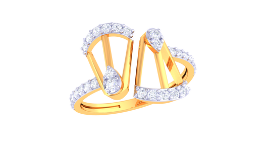 Modern Twist Dual Shape Band Ring