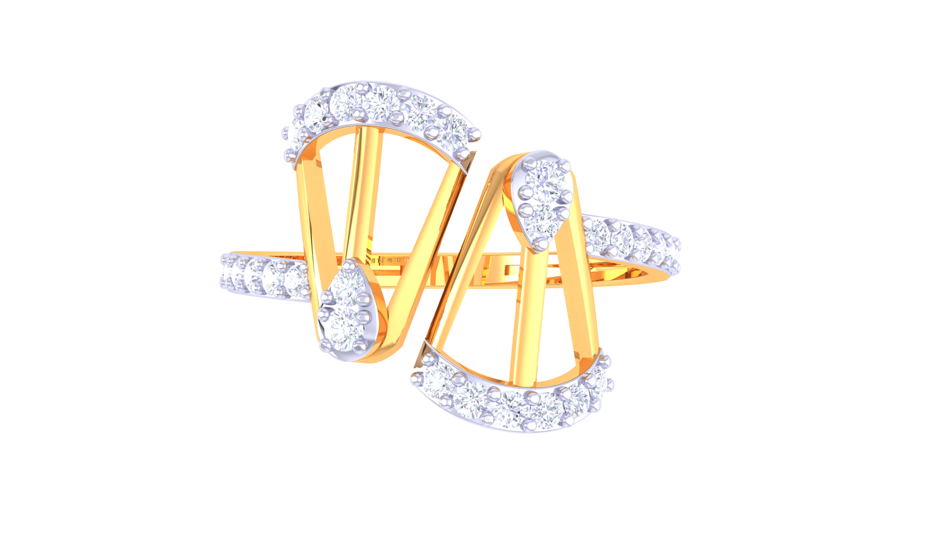 Modern Twist Dual Shape Band Ring