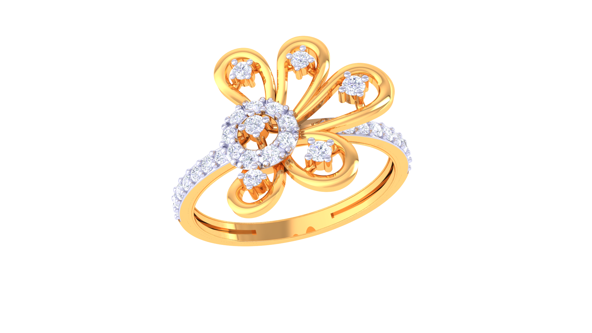 Enchanted Flower Harmony Designer Ring