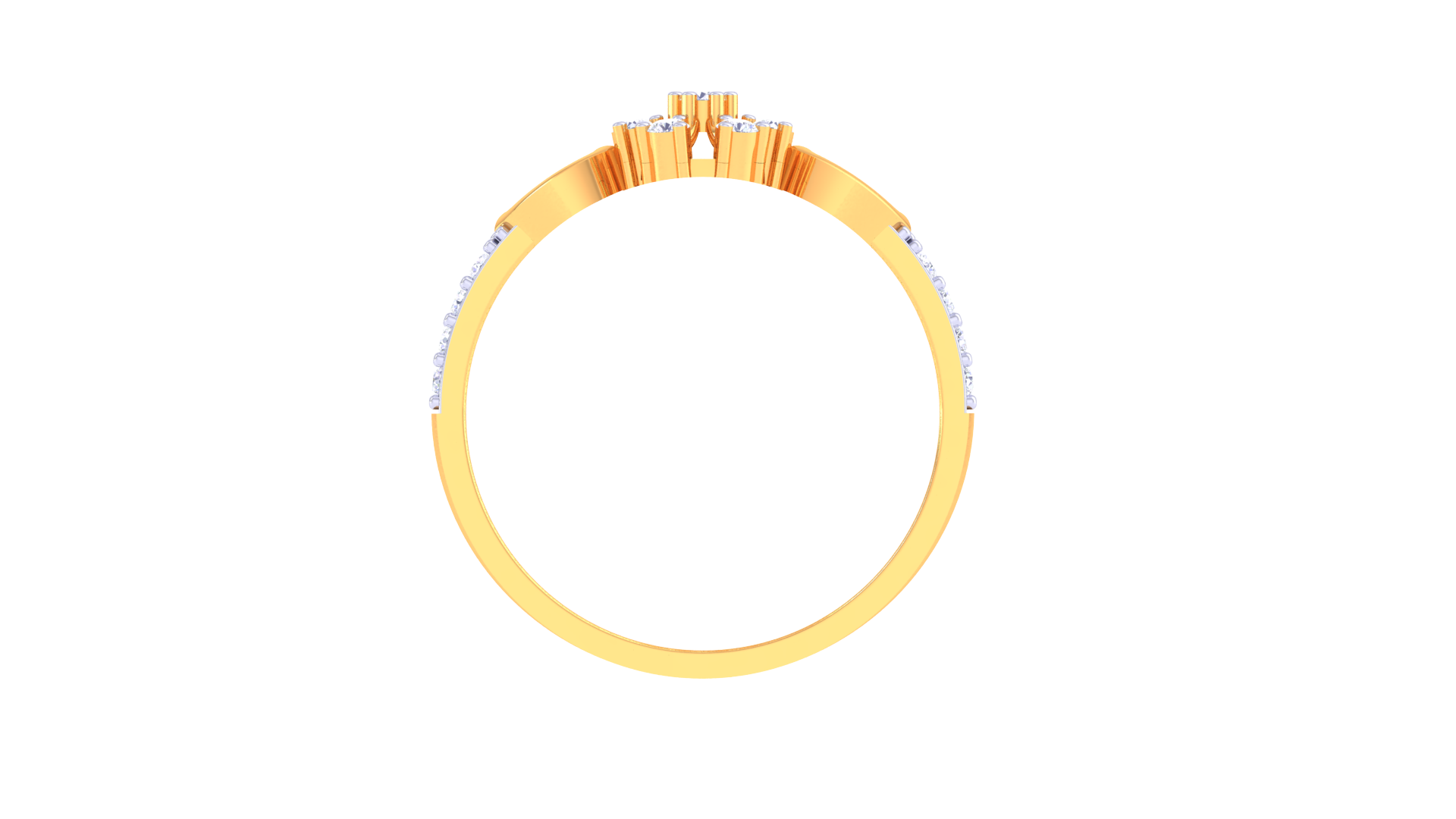 Petal Embrace Sparkle Band Ring