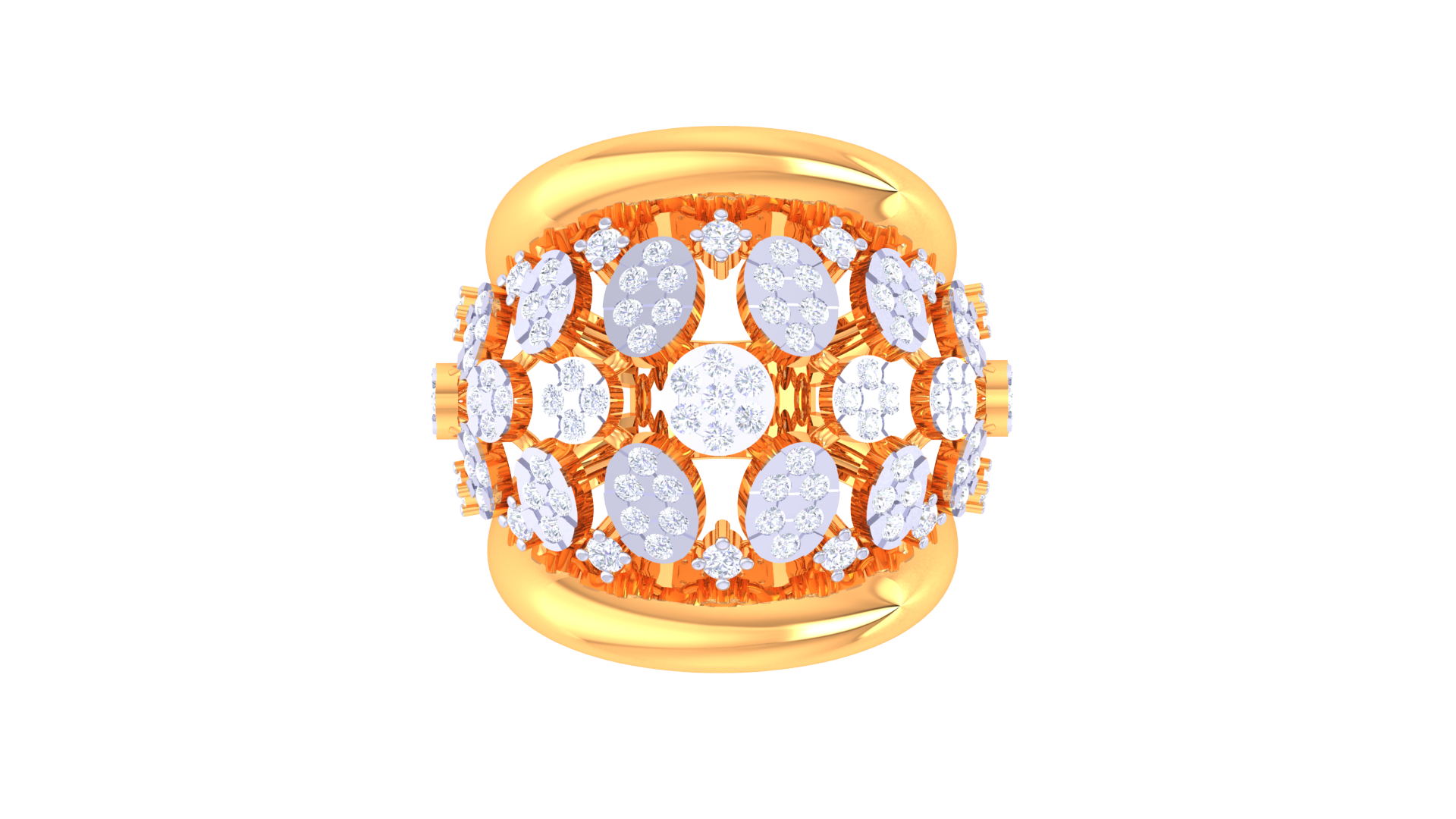 Radiant Mosaic Sparkle Statement Ring