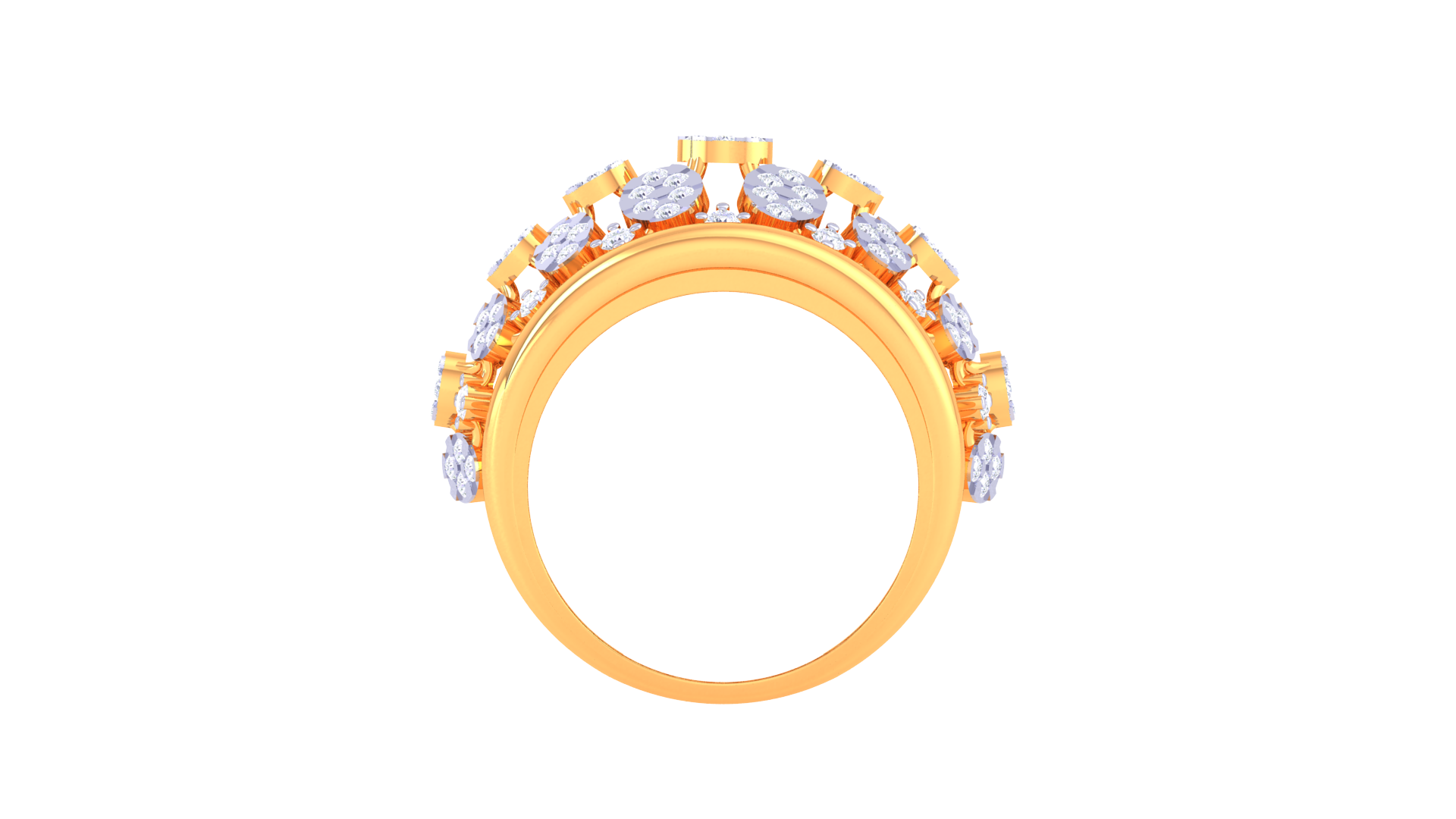 Radiant Mosaic Sparkle Statement Ring