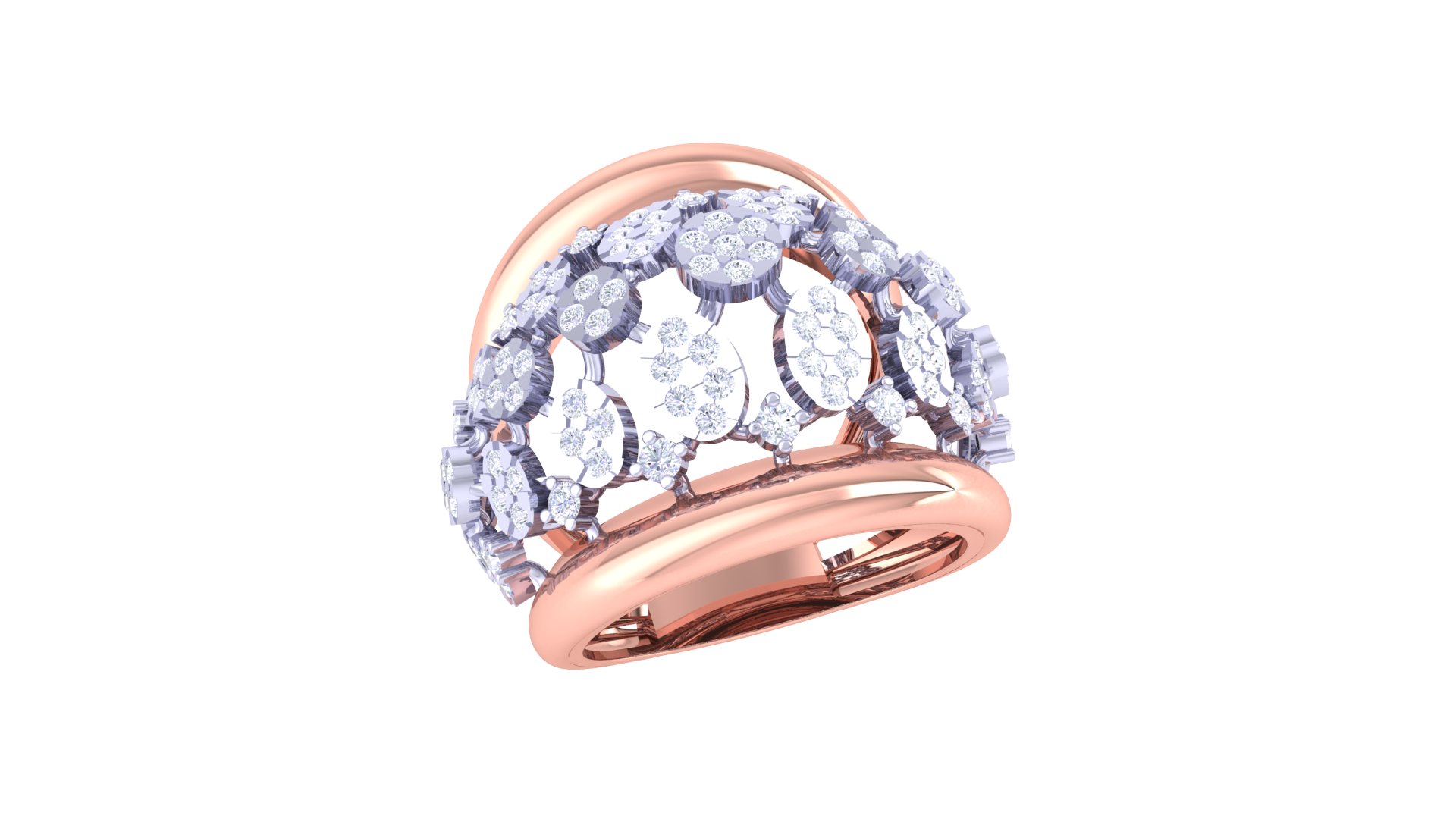 Radiant Mosaic Sparkle Statement Ring