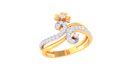 Enchanted Bloom Swirl Band Ring