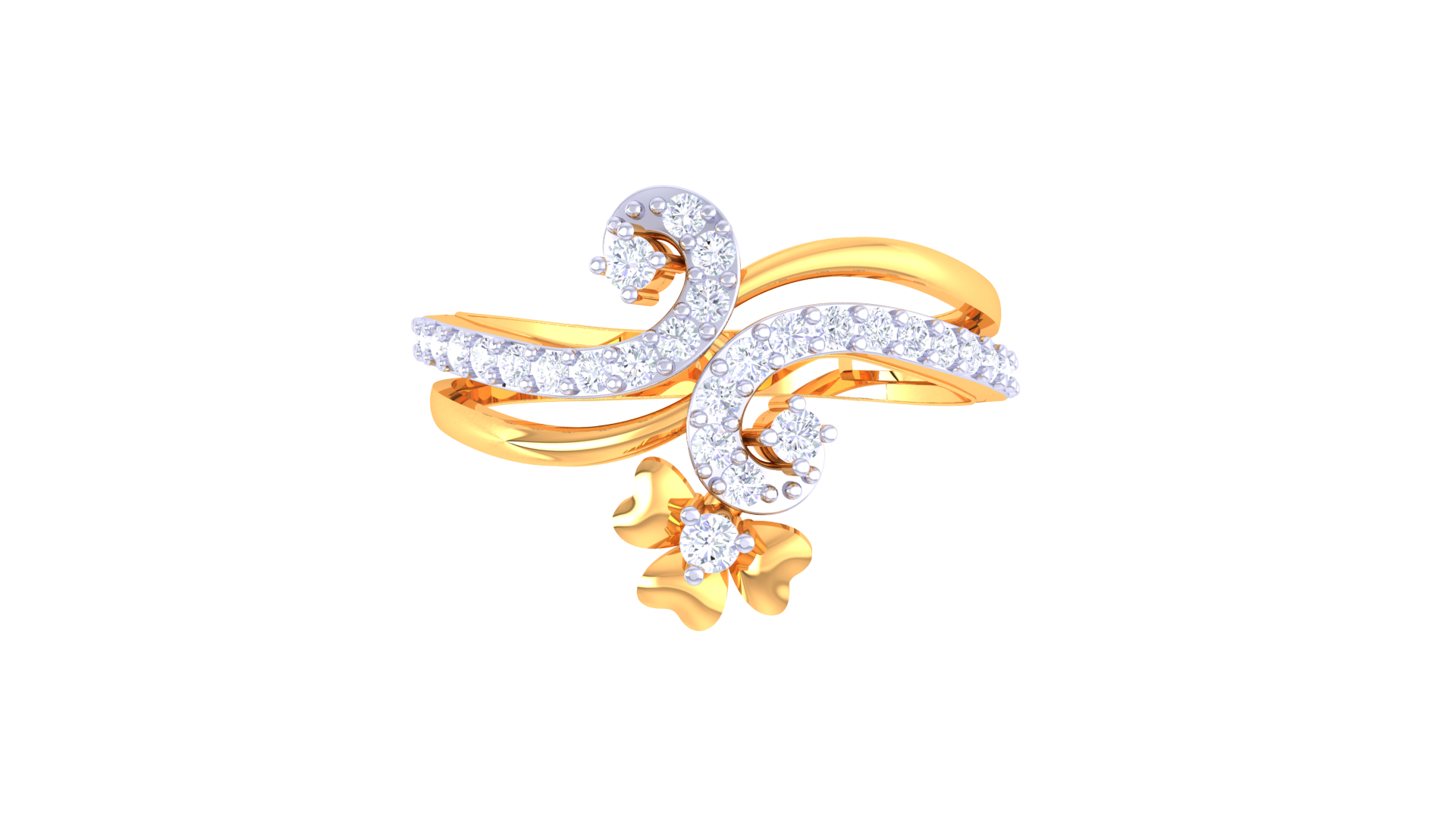 Enchanted Bloom Swirl Band Ring