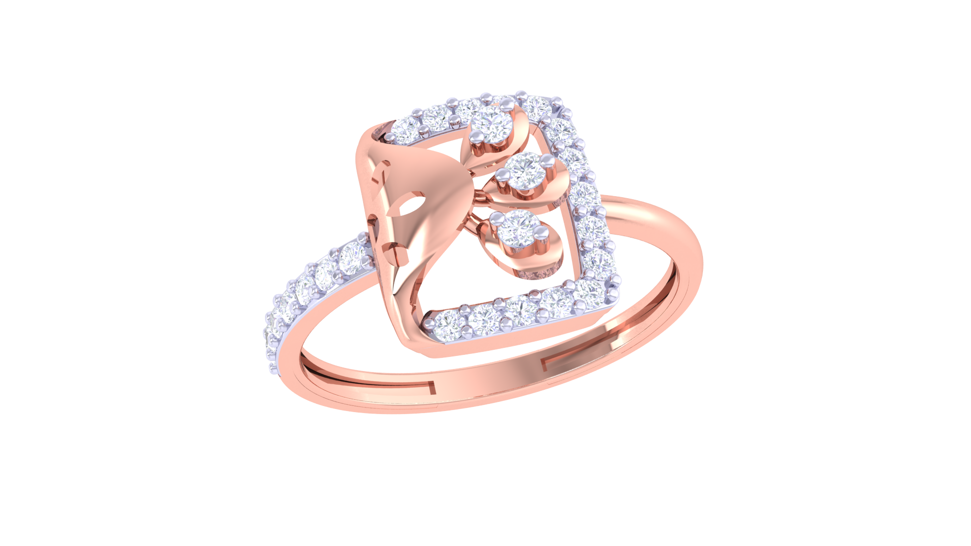 Sunlit Square Luxe Gem Ring