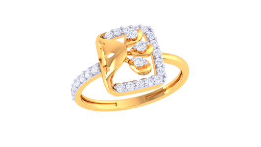 Sunlit Square Luxe Gem Ring
