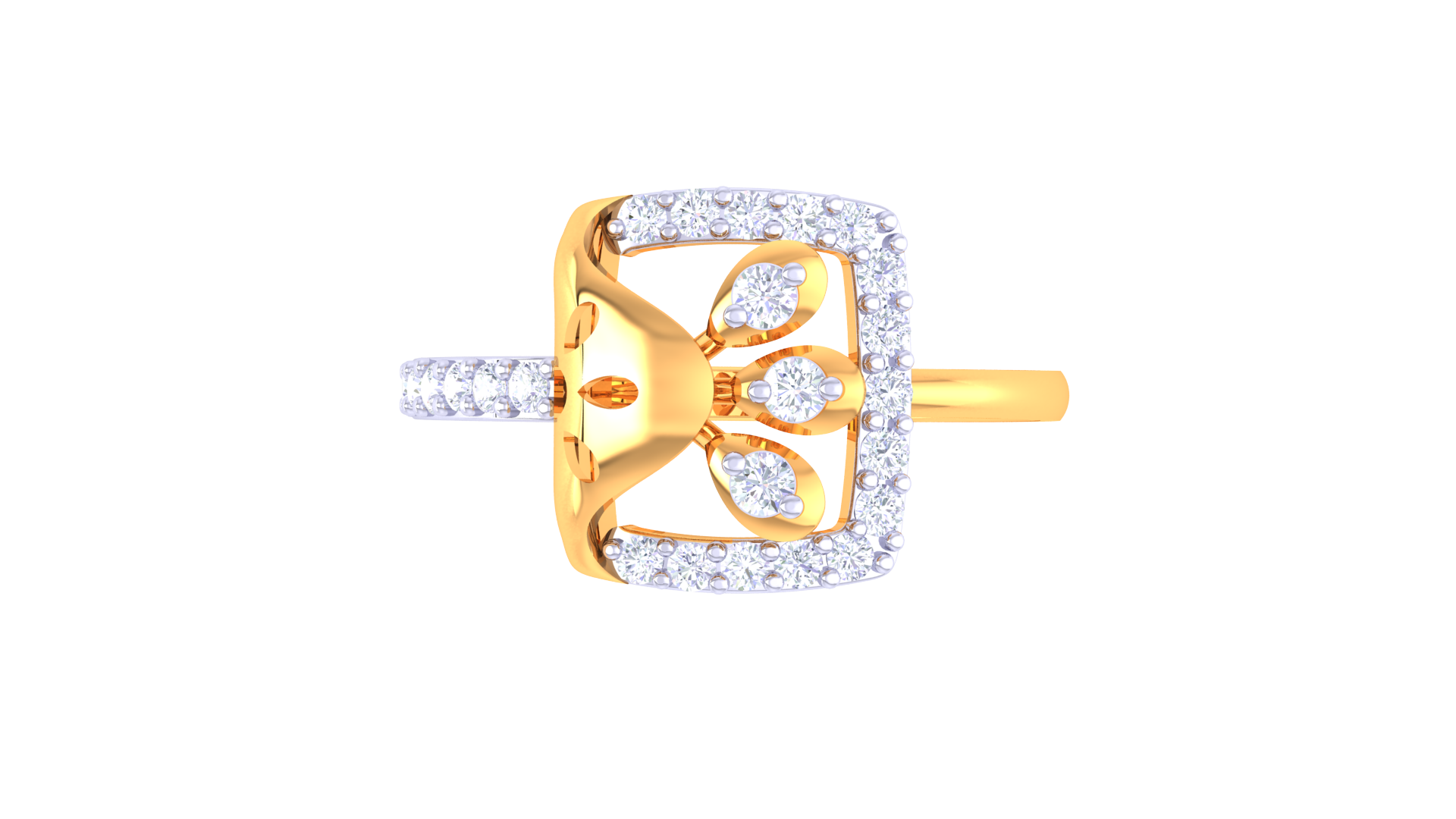 Sunlit Square Luxe Gem Ring