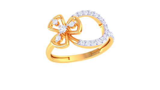Butterfly Bloom Sparkle Band Ring
