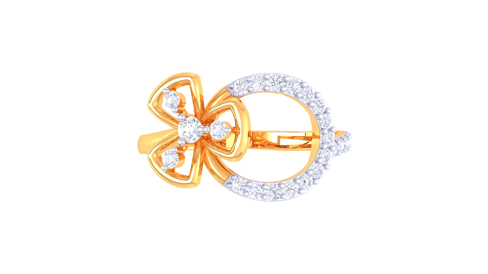 Butterfly Bloom Sparkle Band Ring