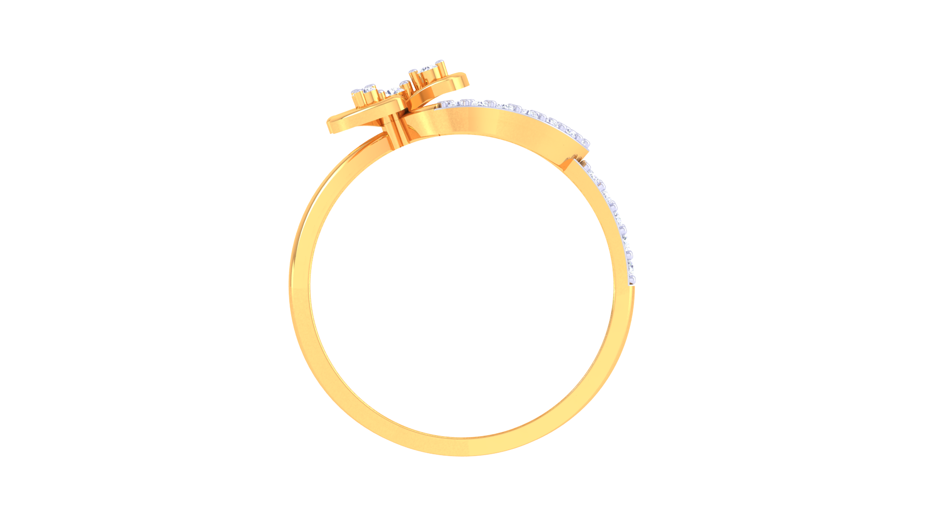 Butterfly Bloom Sparkle Band Ring