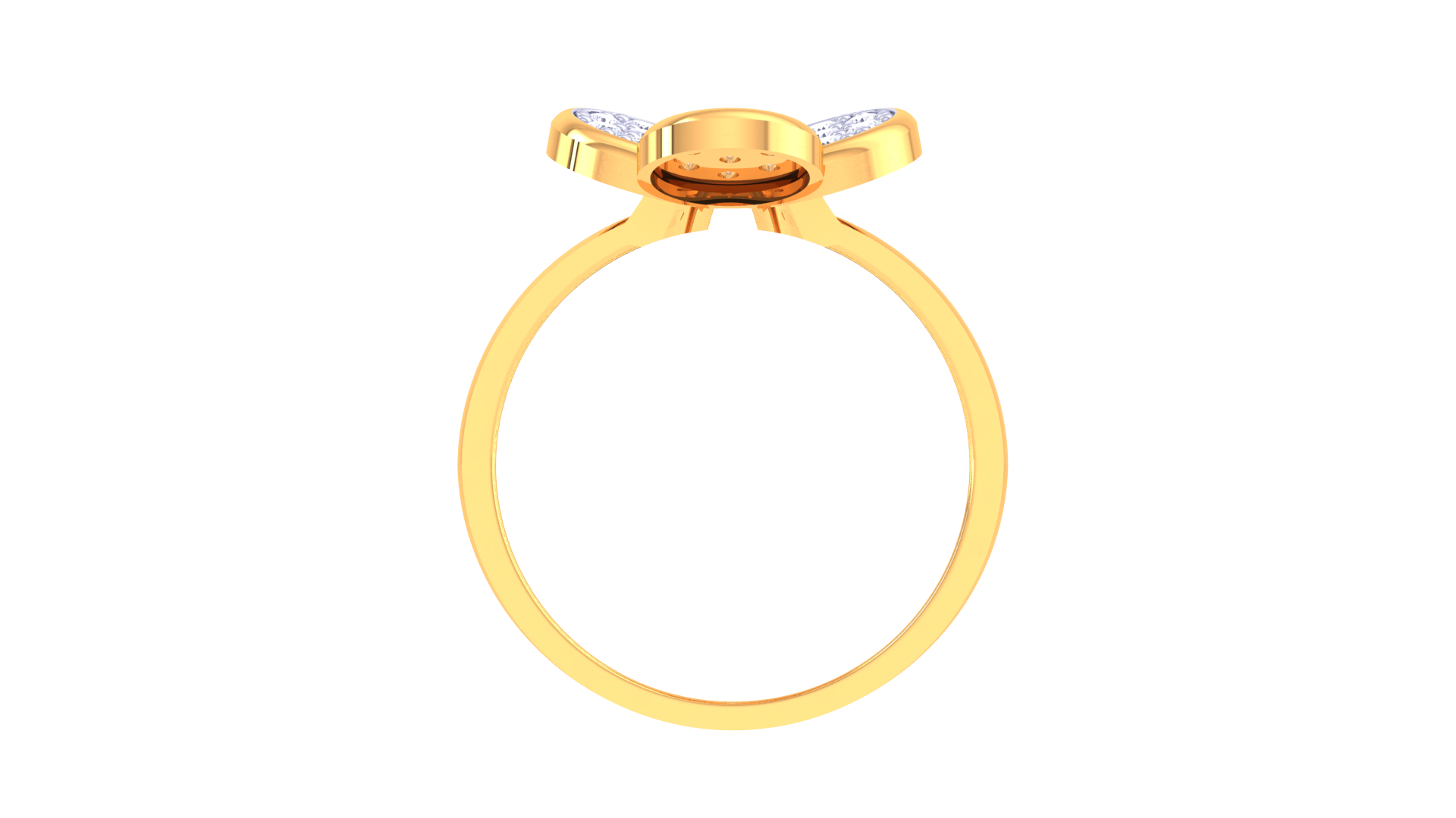 Triple Bloom Cluster Accent Ring