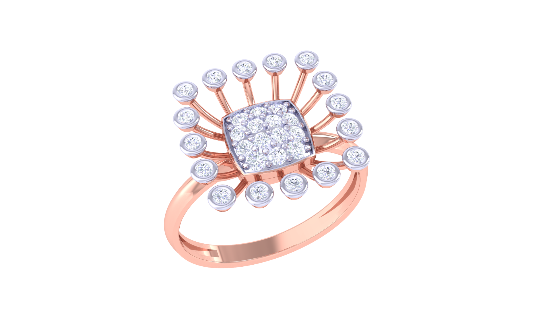 Sunburst Cluster Radiance Band Ring