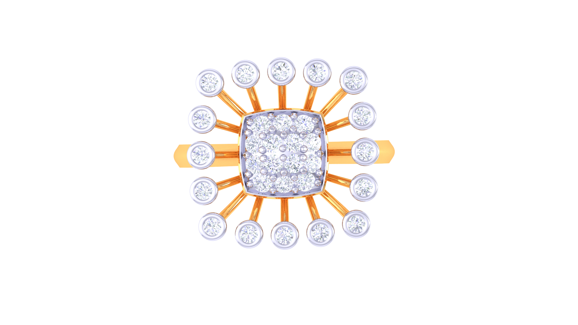 Sunburst Cluster Radiance Band Ring