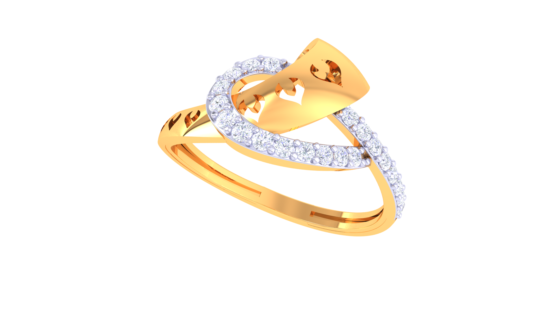 Interlaced Grace Diamond Accent Ring