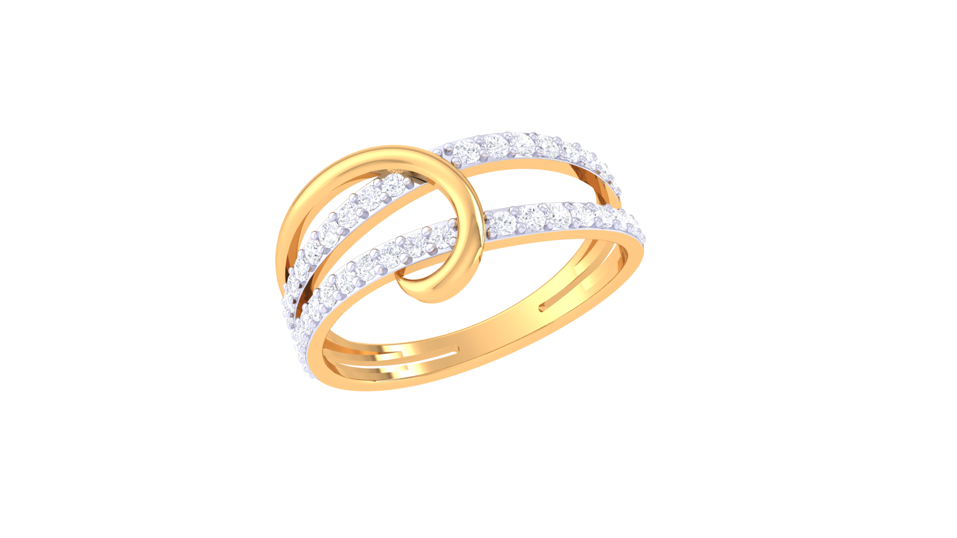 Orbitline Glimmer Gold Ring