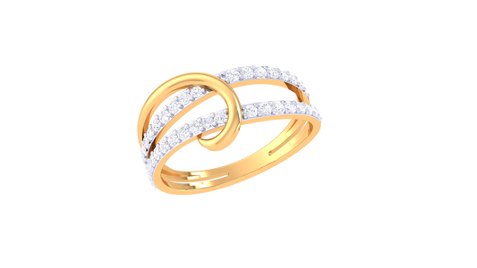 Orbitline Glimmer Gold Ring