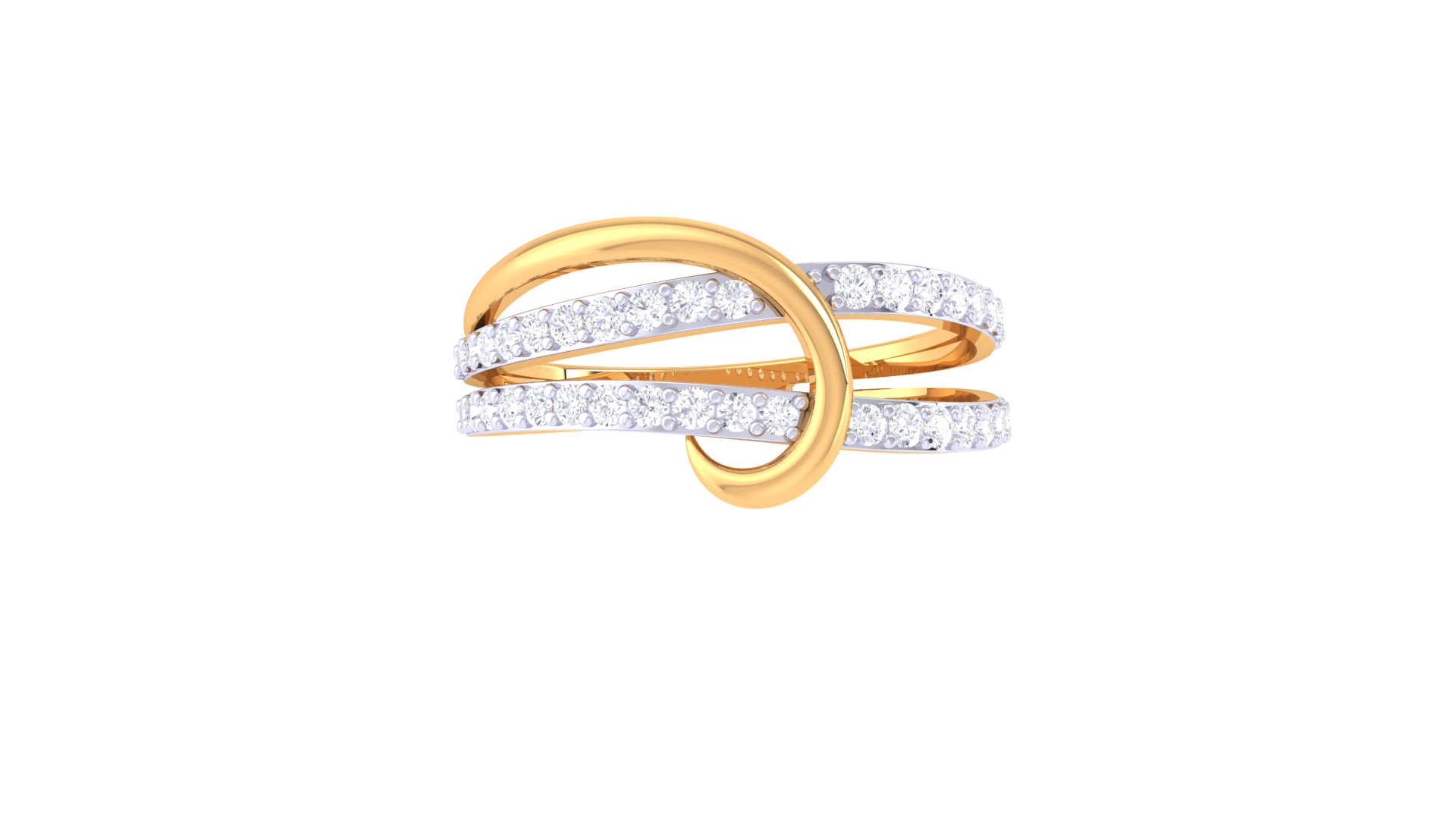 Orbitline Glimmer Gold Ring