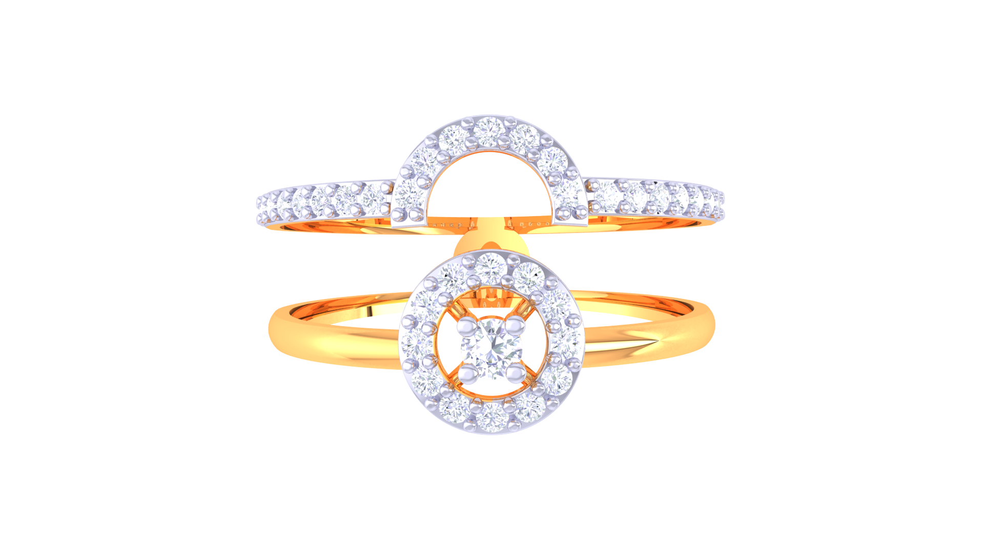 Celestial Circle Double Shank Ring