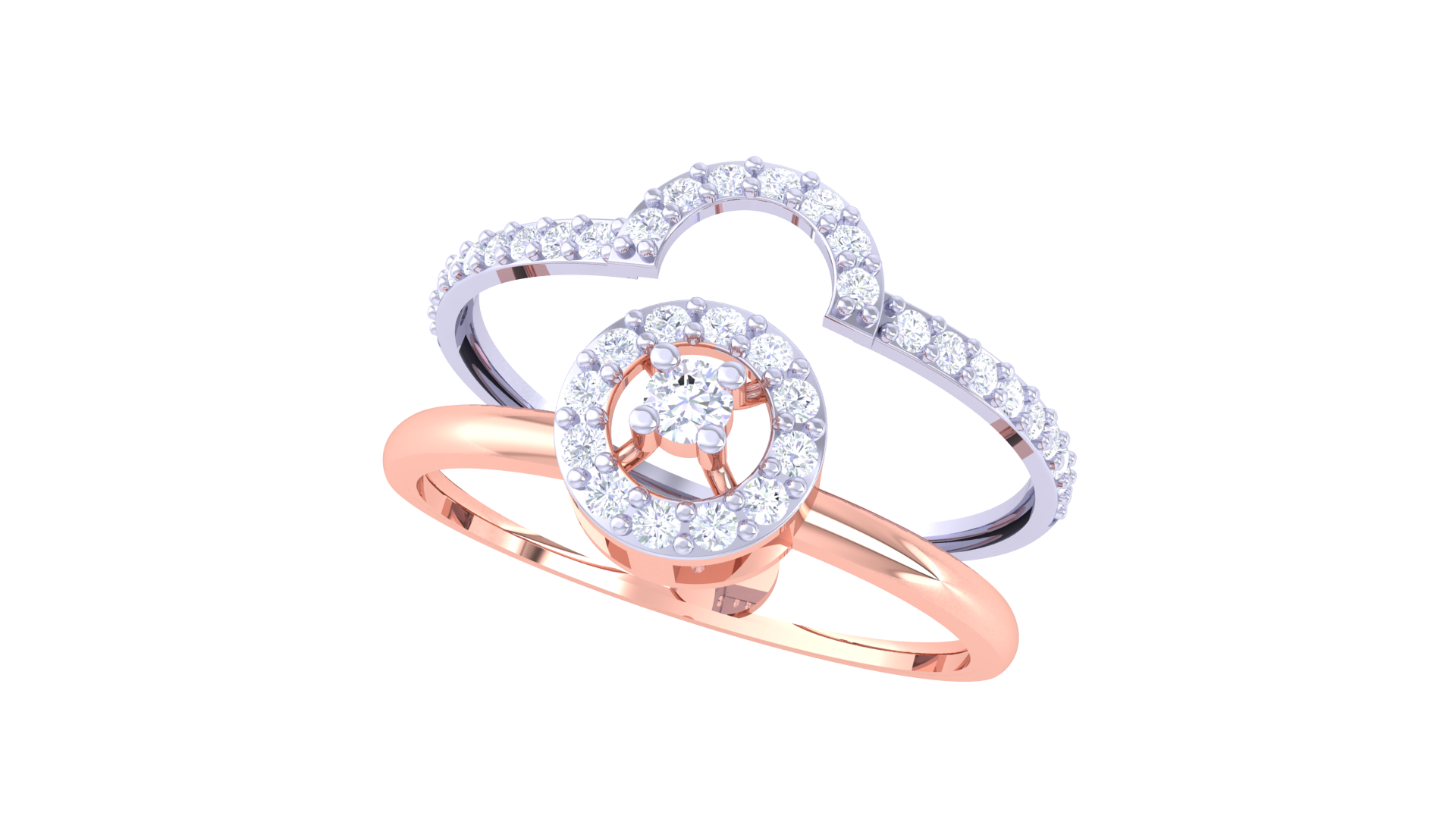 Celestial Circle Double Shank Ring